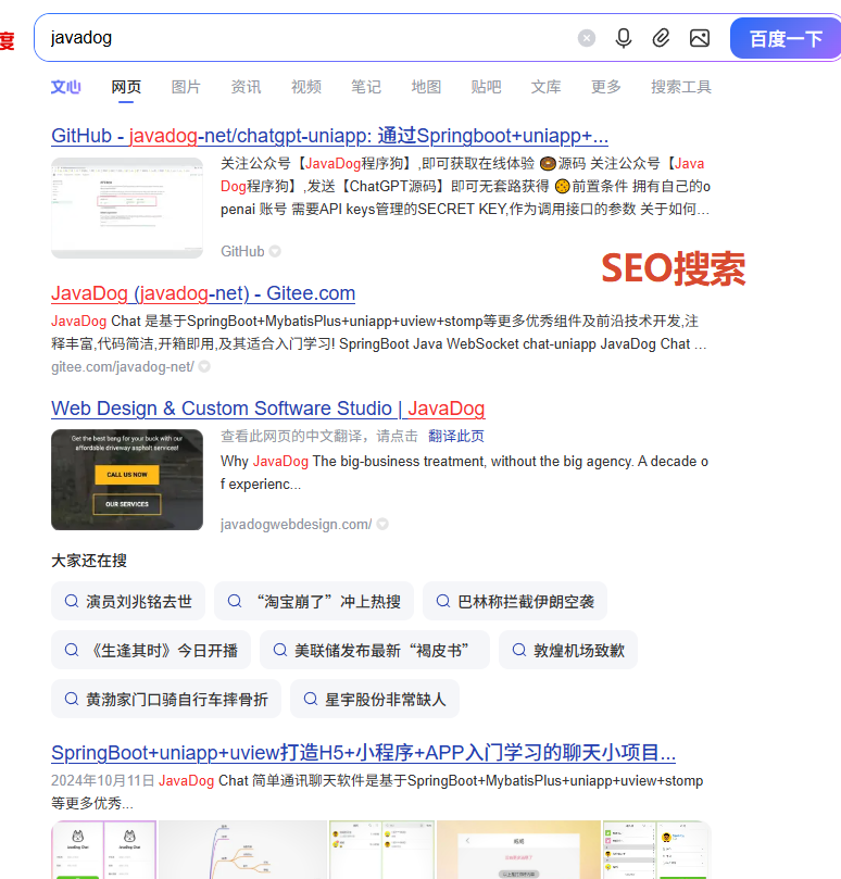 加瓦狗展示 SEO 搜索引擎优化